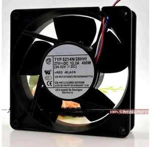 AJMRTC 5214N 28HHI DC 27V 12738 Temperature Control Inverter Cooling Fan, 127x127x38mm Brushless Axial Fan, PWM Speed Regulation Fan for Industrial Inverter, Cabinet, Power Equipment Heat Dissipation AJMRTC 5214N 28HHI DC 27V 12738 Temperature Control Inverter Cooling Fan, 127x127x38mm Brushless Axial Fan, PWM Speed Regulation Fan for Industrial Inverter, Cabinet, Power Equipment Heat Dissipation