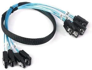 AJMRTC SAS4.0 4 x SATA to 4 x SATA 7Pin Female Extension Cable, 180 Degree Straight Connector 50cm High Speed Server Hard Disk Data Cord for Computer Host SATA HDD SSD RAID Storage AJMRTC SAS4.0 4 x SATA to 4 x SATA 7Pin Female Extension Cable, 180 Degree Straight Connector 50cm High Speed Server Hard Disk Data Cord for Computer Host SATA HDD SSD RAID Storage