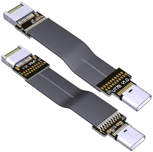 AJMRTC USB3.2 Type C Female to Type E Male Motherboard Extension Cable, 19P/20Pin Internal Panel Header Converter Cord, 15cm Model T7B-F6A for PC Case Front USB-C Port Connection AJMRTC USB3.2 Type C Female to Type E Male Motherboard Extension Cable, 19P/20Pin Internal Panel Header Converter Cord, 15cm Model T7B-F6A for PC Case Front USB-C Port Connection