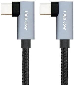 AJMRTC 1.97FT USB C to C Cable, Dual 90 Degree Angled Nylon Braided USB-C Cord, 4K@60Hz Video Output, 10Gbps Data Transfer, PD 65W Fast Charging, Compatible with MacBook, iPad, Samsung Galaxy, Android AJMRTC 1.97FT USB C to C Cable, Dual 90 Degree Angled Nylon Braided USB-C Cord, 4K@60Hz Video Output, 10Gbps Data Transfer, PD 65W Fast Charging, Compatible with MacBook, iPad, Samsung Galaxy, Android