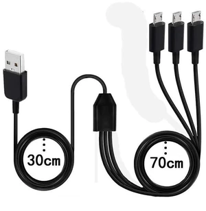 AJMRTC 3-in-1 Micro USB Splitter Charging Cable, USB A to Triple Micro USB Multi Charging Cord, Simultaneously Charge 3 Micro USB Devices, Durable Braided Multi Charger Cable for Phones, Power Banks AJMRTC 3-in-1 Micro USB Splitter Charging Cable, USB A to Triple Micro USB Multi Charging Cord, Simultaneously Charge 3 Micro USB Devices, Durable Braided Multi Charger Cable for Phones, Power Banks