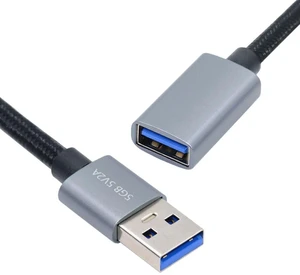 AJMRTC USB 3.0 Nylon Braided Extension Cable, USB 3.0 Type A Male to Type A Female 5Gbps SuperSpeed Data Cord, 0.3M Short USB Extender for External Disk SSD Camera Flash Drive PC Host Connection Cable AJMRTC USB 3.0 Nylon Braided Extension Cable, USB 3.0 Type A Male to Type A Female 5Gbps SuperSpeed Data Cord, 0.3M Short USB Extender for External Disk SSD Camera Flash Drive PC Host Connection Cable