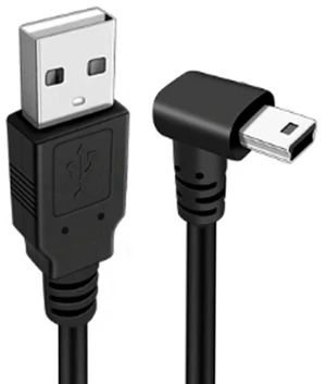 AJMRTC Mini USB Cable, USB 2.0 Male to Mini USB 5 Pin Male 90 Degree Down Angled Charging & Data Transfer Cord, Black 1.5M Downward Angle Mini USB Extension Cable for Dash Cam, GPS, Microphone AJMRTC Mini USB Cable, USB 2.0 Male to Mini USB 5 Pin Male 90 Degree Down Angled Charging & Data Transfer Cord, Black 1.5M Downward Angle Mini USB Extension Cable for Dash Cam, GPS, Microphone