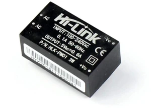 AJMRTC HLK-PM01 AC-DC Isolated Power Supply Module, 85-264V AC to 5V DC 3W 600mA Step Down Converter, Mini Size Switching Power Module for Smart Home, IoT, MCU Sensor DIY Projects, Black AJMRTC HLK-PM01 AC-DC Isolated Power Supply Module, 85-264V AC to 5V DC 3W 600mA Step Down Converter, Mini Size Switching Power Module for Smart Home, IoT, MCU Sensor DIY Projects, Black