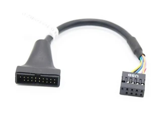 AJMRTC 20 Pin USB 3.0 Header Female to 9 Pin USB 2.0 Adapter Cable, USB3.0 Motherboard Header Converter Wire, Desktop PC Mainboard Internal Data Cable, 20Pin Female to 9Pin Female Adapter AJMRTC 20 Pin USB 3.0 Header Female to 9 Pin USB 2.0 Adapter Cable, USB3.0 Motherboard Header Converter Wire, Desktop PC Mainboard Internal Data Cable, 20Pin Female to 9Pin Female Adapter