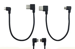 AJMRTC 9 Inch Micro USB Cable Combo, Left & Right 90 Degree Angled Micro USB 5Pin Male to USB 2.0 Male Cord, Short Micro USB 2.0 Data Charging Cable for Android Phones, Dash Cam, GPS Devices AJMRTC 9 Inch Micro USB Cable Combo, Left & Right 90 Degree Angled Micro USB 5Pin Male to USB 2.0 Male Cord, Short Micro USB 2.0 Data Charging Cable for Android Phones, Dash Cam, GPS Devices