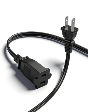 AJMRTC US 2 Prong AC Extension Cord, 10A 125V 18AWG 2-Prong Male to Female Power Cable, Standard US 2 Pin Power Extension Wire for Indoor Small Appliances, Lamps, Phone Chargers and Low Power Electron AJMRTC US 2 Prong AC Extension Cord, 10A 125V 18AWG 2-Prong Male to Female Power Cable, Standard US 2 Pin Power Extension Wire for Indoor Small Appliances, Lamps, Phone Chargers and Low Power Electron