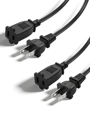 AJMRTC 2 Prong AC Extension Cord, 10A 125V US 2-Prong Male to Female Power Cable, 18AWG American 2-Pin Power Extension Wire for Household Electronics AJMRTC 2 Prong AC Extension Cord, 10A 125V US 2-Prong Male to Female Power Cable, 18AWG American 2-Pin Power Extension Wire for Household Electronics