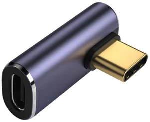 AJMRTC USB C Male to Female Right Angled Adapter, USB4 Low Profile Type-C Extension Connector, Supports 100W PD Power, 8K Video & High Speed Data for Laptop, Docking Station, Monitor AJMRTC USB C Male to Female Right Angled Adapter, USB4 Low Profile Type-C Extension Connector, Supports 100W PD Power, 8K Video & High Speed Data for Laptop, Docking Station, Monitor