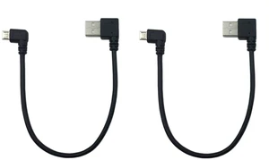 AJMRTC 9 Inch USB 2.0 Micro USB Cable, Left Angle 5Pin Micro USB Male to Right Angle USB Type A Male Cord, Dual Angled Short Cable for Android Phone, Camera, GPS AJMRTC 9 Inch USB 2.0 Micro USB Cable, Left Angle 5Pin Micro USB Male to Right Angle USB Type A Male Cord, Dual Angled Short Cable for Android Phone, Camera, GPS