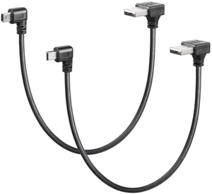 AJMRTC 90 Degree Mini USB Short Cable, 1ft Up Angle USB 2.0 Type A Male to Left & Right Angled Mini B Male Cord, L-shaped Mini USB Cable for Dash Cam, GPS Navigator, Digital Camera, MP3 Player, Old Po AJMRTC 90 Degree Mini USB Short Cable, 1ft Up Angle USB 2.0 Type A Male to Left & Right Angled Mini B Male Cord, L-shaped Mini USB Cable for Dash Cam, GPS Navigator, Digital Camera, MP3 Player, Old Po