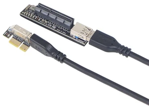 AJMRTC PCI Express X1 to X4 USB 3.0 PCIE Riser Card, PCI-E SATA Expansion Adapter Raiser Extender, USB3.0 PCIe Riser Card for Mining, Desktop PC, Expand PCIe Slots and SATA Interface AJMRTC PCI Express X1 to X4 USB 3.0 PCIE Riser Card, PCI-E SATA Expansion Adapter Raiser Extender, USB3.0 PCIe Riser Card for Mining, Desktop PC, Expand PCIe Slots and SATA Interface