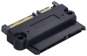 AJMRTC SATA 22Pin 7+15 Male to Female Adapter, 3.5 & 2.5 Inch HDD SSD Extension Converter with Screw Holes, SATA 22P 7+15 Data & Power Connector for Desktop Hard Disk Drive Installation