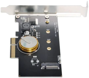 AJMRTC PCI-E 3.0 X4 to M.2 NGFF M Key NVMe SSD Adapter Card, PCI Express SSD Converter with Super Capacitor 4.0F, Power Failure Protection for Desktop PC, Supports M.2 M Key NVMe Solid State Drives AJMRTC PCI-E 3.0 X4 to M.2 NGFF M Key NVMe SSD Adapter Card, PCI Express SSD Converter with Super Capacitor 4.0F, Power Failure Protection for Desktop PC, Supports M.2 M Key NVMe Solid State Drives