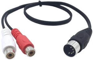 AJMRTC 5 Pin DIN Male to 2 RCA Female Professional Audio Cable, HiFi Stereo Interconnect Cord for Bang & Olufsen, Naim, Quad Vintage Hi-Fi Amplifier Turntable System AJMRTC 5 Pin DIN Male to 2 RCA Female Professional Audio Cable, HiFi Stereo Interconnect Cord for Bang & Olufsen, Naim, Quad Vintage Hi-Fi Amplifier Turntable System