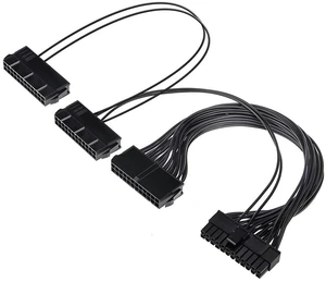 AJMRTC ATX 24 Pin Male to 3 Female PSU Splitter Cable, 30cm 24Pin 1-to-3 Power Supply Extension Splitter for Mining Rig, Motherboard Multi PSU Synchronization, Gaming PC, 1 Piece AJMRTC ATX 24 Pin Male to 3 Female PSU Splitter Cable, 30cm 24Pin 1-to-3 Power Supply Extension Splitter for Mining Rig, Motherboard Multi PSU Synchronization, Gaming PC, 1 Piece