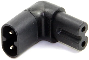AJMRTC 90 Degree Up Down Angled IEC60320 Figure 8 C7 Male to C8 Female AC Power Adapter, Right Angle 2Pin Converter Extension for TV, Monitor, Game Console, Laptop Charger AJMRTC 90 Degree Up Down Angled IEC60320 Figure 8 C7 Male to C8 Female AC Power Adapter, Right Angle 2Pin Converter Extension for TV, Monitor, Game Console, Laptop Charger