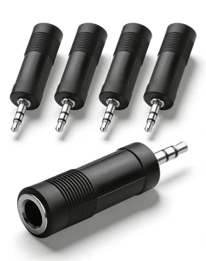 AJMRTC 3.5mm 3-Pole Male to 6.35mm 1/4 Inch Female Audio Adapter, 6.5mm Jack Converter for Guitar, Mixer, Amplifier, Headphone, Speaker AJMRTC 3.5mm 3-Pole Male to 6.35mm 1/4 Inch Female Audio Adapter, 6.5mm Jack Converter for Guitar, Mixer, Amplifier, Headphone, Speaker