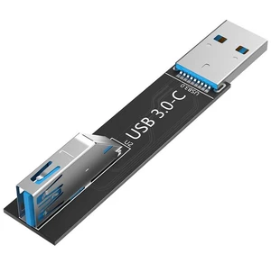 AJMRTC USB 3.0 9Pin Header Adapter Card, Male to Type-C Female Internal Extension Converter, 5Gbps High Speed, Backward Compatible with USB 2.0 / 1.1, for Desktop PC Motherboard Front Panel Expansion AJMRTC USB 3.0 9Pin Header Adapter Card, Male to Type-C Female Internal Extension Converter, 5Gbps High Speed, Backward Compatible with USB 2.0 / 1.1, for Desktop PC Motherboard Front Panel Expansion