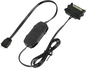 AJMRTC 5V 3PIN ARGB Controller, Built-in Lighting Effects Modes, SATA Powered ARGB LED Light Controller, Manual Control for Motherboards Without ARGB Header, for 5V Addressable RGB LED Strips, PC Case AJMRTC 5V 3PIN ARGB Controller, Built-in Lighting Effects Modes, SATA Powered ARGB LED Light Controller, Manual Control for Motherboards Without ARGB Header, for 5V Addressable RGB LED Strips, PC Case