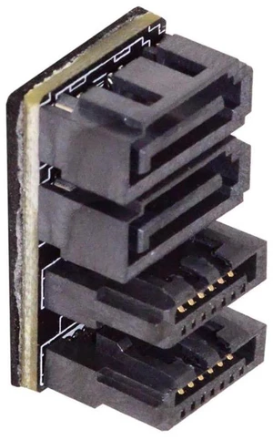 AJMRTC Dual SATA 7Pin Male to 7Pin Female 360 Degree Rotatable Angled Adapter, Low Profile SATA Expansion Converter for Desktop Motherboard, 2.5" SSD, HDD, PC Internal Cable Management AJMRTC Dual SATA 7Pin Male to 7Pin Female 360 Degree Rotatable Angled Adapter, Low Profile SATA Expansion Converter for Desktop Motherboard, 2.5" SSD, HDD, PC Internal Cable Management