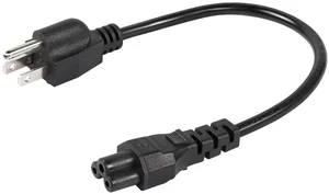 AJMRTC 1ft Short 3 Prong AC Power Cord NEMA 5-15P Male to IEC 320 C5 Female, Mickey Mouse Replacement Cable for Laptop Charger Power Brick, Notebook, Monitor, Printer, Scanner, US Plug Short Power Lea AJMRTC 1ft Short 3 Prong AC Power Cord NEMA 5-15P Male to IEC 320 C5 Female, Mickey Mouse Replacement Cable for Laptop Charger Power Brick, Notebook, Monitor, Printer, Scanner, US Plug Short Power Lea