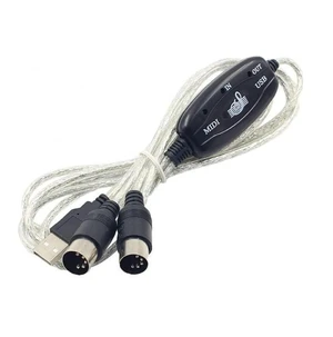 AJMRTC USB MIDI Cable Adapter 2M, USB to MIDI Interface Converter, 16 Channels MIDI In Out Cable, Plug and Play MIDI Adapter for Electronic Keyboard, Synthesizer, Piano, Drum, Music Studio AJMRTC USB MIDI Cable Adapter 2M, USB to MIDI Interface Converter, 16 Channels MIDI In Out Cable, Plug and Play MIDI Adapter for Electronic Keyboard, Synthesizer, Piano, Drum, Music Studio
