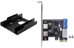 AJMRTC PCI-E to USB 3.0 Expansion Card Adapter, 2 Port USB3.0 PCIe Riser Card with 3.5 Inch Power Connector, Internal PCI Express USB Controller Card for Desktop PC, Computer Motherboard Expansion AJMRTC PCI-E to USB 3.0 Expansion Card Adapter, 2 Port USB3.0 PCIe Riser Card with 3.5 Inch Power Connector, Internal PCI Express USB Controller Card for Desktop PC, Computer Motherboard Expansion
