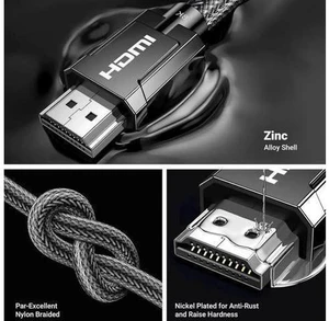 AJMRTC Certified HDMI 2.1 Cable 6.6FT, 48Gbps Ultra High Speed HDMI Cord, Support 10K, 8K@60Hz, 4K@240Hz, eARC, Dynamic HDR, VRR for PS5, Xbox, TV, Monitor, Projector AJMRTC Certified HDMI 2.1 Cable 6.6FT, 48Gbps Ultra High Speed HDMI Cord, Support 10K, 8K@60Hz, 4K@240Hz, eARC, Dynamic HDR, VRR for PS5, Xbox, TV, Monitor, Projector