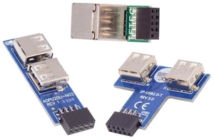 AJMRTC 3Pcs Motherboard 9Pin USB2.0 Header Female to Dual USB Female Adapter, Vertical & Horizontal Type Front Panel USB 2.0 Internal Connector AJMRTC 3Pcs Motherboard 9Pin USB2.0 Header Female to Dual USB Female Adapter, Vertical & Horizontal Type Front Panel USB 2.0 Internal Connector