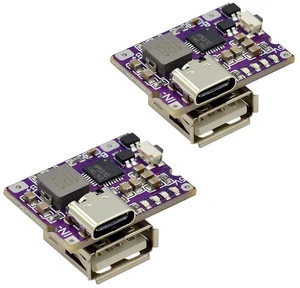 AJMRTC 2Pcs 5V 3A Charge Discharge Integrated Module, USB A & USB-C Port Lithium Battery Charging Boost Power Bank Circuit Board AJMRTC 2Pcs 5V 3A Charge Discharge Integrated Module, USB A & USB-C Port Lithium Battery Charging Boost Power Bank Circuit Board