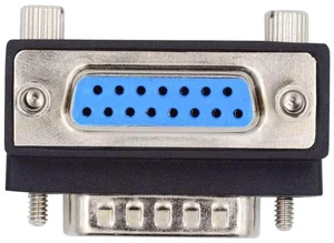 AJMRTC 90 Degree Up Angled DSUB D-subminiature 15Pin Male to Female Extension Adapter, 2-Row DB15 Straight-Through Serial Corner Connector, Not for HDB15 VGA, for Industrial RS232 IO Servo Wiring AJMRTC 90 Degree Up Angled DSUB D-subminiature 15Pin Male to Female Extension Adapter, 2-Row DB15 Straight-Through Serial Corner Connector, Not for HDB15 VGA, for Industrial RS232 IO Servo Wiring