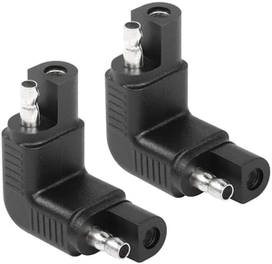 AJMRTC 90 Degree Right Angle SAE Polarity Reverse Adapter, SAE to SAE Quick Disconnect 2Pin DC Power Connector, L-Shaped Angle Plug for Solar Panel, Motorcycle, Battery Charger Maintainer Wiring AJMRTC 90 Degree Right Angle SAE Polarity Reverse Adapter, SAE to SAE Quick Disconnect 2Pin DC Power Connector, L-Shaped Angle Plug for Solar Panel, Motorcycle, Battery Charger Maintainer Wiring