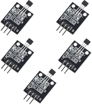 AJMRTC 5pcs A3144 3144E Hall Effect Magnetic Sensor Module DC 5V Hall Switch Sensor with Signal Indicator, Magnet Detector Module for Arduino Raspberry Pi DIY Electronic Project Motor Speed Detection