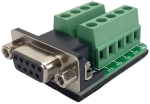 AJMRTC DB9 Female Breakout Board, DB9 D-SUB 9Pin to Screw Terminal Adapter, Solder-free RS232 Serial Port Wiring Terminal Block for PLC, CNC, Industrial Control, Serial Signal Debugging and Circuit AJMRTC DB9 Female Breakout Board, DB9 D-SUB 9Pin to Screw Terminal Adapter, Solder-free RS232 Serial Port Wiring Terminal Block for PLC, CNC, Industrial Control, Serial Signal Debugging and Circuit