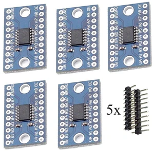 AJMRTC 5Pcs TXS0108E 8-Channel Level Shifter Module, High Speed Full Duplex 8 Bit Bidirectional Logic Level Converter 1.2V3.3V to 1.8V5V for Arduino ESP32 I2C SPI DIY Project AJMRTC 5Pcs TXS0108E 8-Channel Level Shifter Module, High Speed Full Duplex 8 Bit Bidirectional Logic Level Converter 1.2V3.3V to 1.8V5V for Arduino ESP32 I2C SPI DIY Project