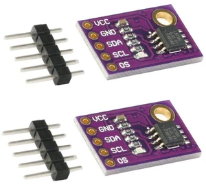 AJMRTC 2Pcs LM75 LM75A High Precision Digital Temperature Sensor Module, High Speed I2C IIC Interface Thermal Detection Board, Programmable Over-temperature Alarm Sensor for Arduino ESP32 STM32 DIY AJMRTC 2Pcs LM75 LM75A High Precision Digital Temperature Sensor Module, High Speed I2C IIC Interface Thermal Detection Board, Programmable Over-temperature Alarm Sensor for Arduino ESP32 STM32 DIY