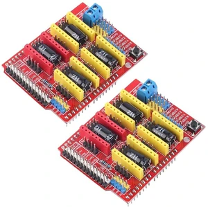 AJMRTC 2Pcs CNC Shield V3 Stepper Motor Driver Expansion Board, A4988 Compatible Engraver Drive Shield for Arduino UNO, GRBL Control Board for CNC Router, Laser Engraver and 3D Printer AJMRTC 2Pcs CNC Shield V3 Stepper Motor Driver Expansion Board, A4988 Compatible Engraver Drive Shield for Arduino UNO, GRBL Control Board for CNC Router, Laser Engraver and 3D Printer