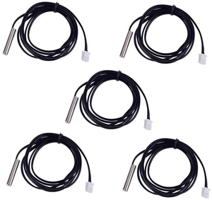 AJMRTC 5Pcs NTC Thermistor Temperature Sensor Probes, 100K 1% Tolerance B3950 Waterproof NTC Temperature Sensors, High Precision Metal Probe for 3D Printer, Boiler, HVAC, DIY Temperature Control Proje AJMRTC 5Pcs NTC Thermistor Temperature Sensor Probes, 100K 1% Tolerance B3950 Waterproof NTC Temperature Sensors, High Precision Metal Probe for 3D Printer, Boiler, HVAC, DIY Temperature Control Proje