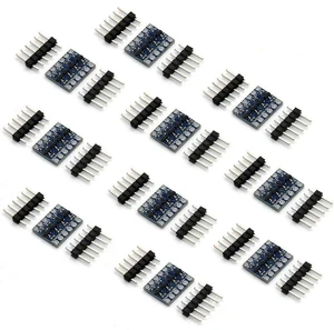 AJMRTC 10Pcs 4 Channel I2C IIC Logic Level Converter Module, Bi-Directional 3.3V to 5V Voltage Shifter for Cross-Voltage MCU and Sensor Communication AJMRTC 10Pcs 4 Channel I2C IIC Logic Level Converter Module, Bi-Directional 3.3V to 5V Voltage Shifter for Cross-Voltage MCU and Sensor Communication