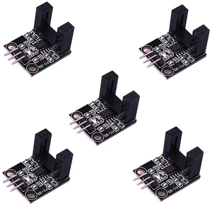 AJMRTC 5Pcs LM393 Opposite-Type Infrared Correlation Photoelectric Count Sensor Module, Slotted IR Beam Interruption Detector with Digital Output for Speed Measurement, Object Counting, Arduino DIY AJMRTC 5Pcs LM393 Opposite-Type Infrared Correlation Photoelectric Count Sensor Module, Slotted IR Beam Interruption Detector with Digital Output for Speed Measurement, Object Counting, Arduino DIY