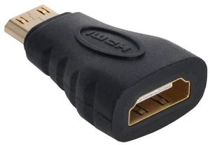 AJMRTC Mini HDMI Male to HDMI Female Adapter, Mini HDMI Type C to HDMI Type A Female Converter, 4K 60Hz High Speed Connector for Camera, Camcorder, Tablet, DSLR, Laptop, Projector AJMRTC Mini HDMI Male to HDMI Female Adapter, Mini HDMI Type C to HDMI Type A Female Converter, 4K 60Hz High Speed Connector for Camera, Camcorder, Tablet, DSLR, Laptop, Projector