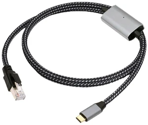 AJMRTC USB 3.1 Type-C to RJ45 Gigabit Ethernet Cable, Built-in ASIX AX88179 Chipset, CAT7 Nylon Braided 1.2M LAN Network Cord, 10/100/1000Mbps Wired NIC for Laptop, Desktop, Switch, NAS AJMRTC USB 3.1 Type-C to RJ45 Gigabit Ethernet Cable, Built-in ASIX AX88179 Chipset, CAT7 Nylon Braided 1.2M LAN Network Cord, 10/100/1000Mbps Wired NIC for Laptop, Desktop, Switch, NAS