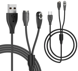 AJMRTC 2-Pack 2-in-1 Magnetic Charging Cable, USB A & USB C to 2Pin / 4Pin Magnetic Connector, 5V 1A, 3.28FT, Compatible with Shokz Headphones, Garmin Watch, Portable Wearable Devices AJMRTC 2-Pack 2-in-1 Magnetic Charging Cable, USB A & USB C to 2Pin / 4Pin Magnetic Connector, 5V 1A, 3.28FT, Compatible with Shokz Headphones, Garmin Watch, Portable Wearable Devices