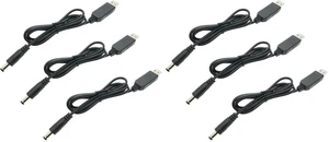 AJMRTC 3Pcs USB to DC Step Up Cable, 5V to 12V Voltage Boost Converter Cord, Max 10W, DC 5.5mm x 2.1mm Male Plug for Router, LED Light, Mini Fan AJMRTC 3Pcs USB to DC Step Up Cable, 5V to 12V Voltage Boost Converter Cord, Max 10W, DC 5.5mm x 2.1mm Male Plug for Router, LED Light, Mini Fan