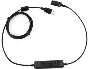 AJMRTC QD Quick Disconnect Headset to USB Adapter Cable, Inline Volume & Mic Mute Control Cord for Call Center QD Headset, PC Laptop VOIP Softphone AJMRTC QD Quick Disconnect Headset to USB Adapter Cable, Inline Volume & Mic Mute Control Cord for Call Center QD Headset, PC Laptop VOIP Softphone