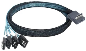 AJMRTC OCuLink SFF-8611 4i 90 Degree to 4 x SATA 7Pin Breakout Cable, 12Gbps SAS SATA Super Speed Data Cable, 100cm Internal Storage Extension Cable for Server, RAID Controller, HDD SSD Backplane AJMRTC OCuLink SFF-8611 4i 90 Degree to 4 x SATA 7Pin Breakout Cable, 12Gbps SAS SATA Super Speed Data Cable, 100cm Internal Storage Extension Cable for Server, RAID Controller, HDD SSD Backplane