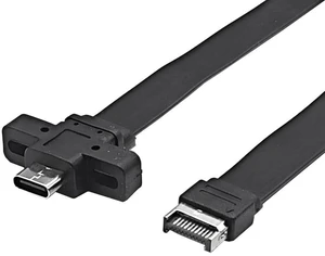 AJMRTC Type-E to USB-C Female Flat Extension Cable, USB 3.2 Gen2 Front Panel Extender, 10Gbps / 20Gbps High Speed PCI Bracket Adapter, 30cm Internal Cable for Desktop Motherboard AJMRTC Type-E to USB-C Female Flat Extension Cable, USB 3.2 Gen2 Front Panel Extender, 10Gbps / 20Gbps High Speed PCI Bracket Adapter, 30cm Internal Cable for Desktop Motherboard