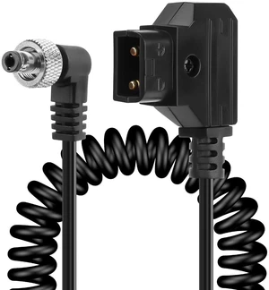 AJMRTC D-Tap to Locking Right Angled DC 12V Coiled Power Cable, DTap Male to DC5525 (5.5x2.5mm) Barrel Plug, Spring Coiled Replacement Power Cord for V-Mount Gold Mount Battery, Camera Monitor, Video AJMRTC D-Tap to Locking Right Angled DC 12V Coiled Power Cable, DTap Male to DC5525 (5.5x2.5mm) Barrel Plug, Spring Coiled Replacement Power Cord for V-Mount Gold Mount Battery, Camera Monitor, Video