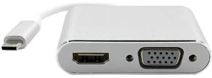 AJMRTC USB C to HDMI VGA 2 in 1 Adapter, 4K@60Hz HDMI + 1080P VGA Dual Display Converter, Type-C USB3.1 Video Adapter for Laptop, MacBook, Tablet AJMRTC USB C to HDMI VGA 2 in 1 Adapter, 4K@60Hz HDMI + 1080P VGA Dual Display Converter, Type-C USB3.1 Video Adapter for Laptop, MacBook, Tablet
